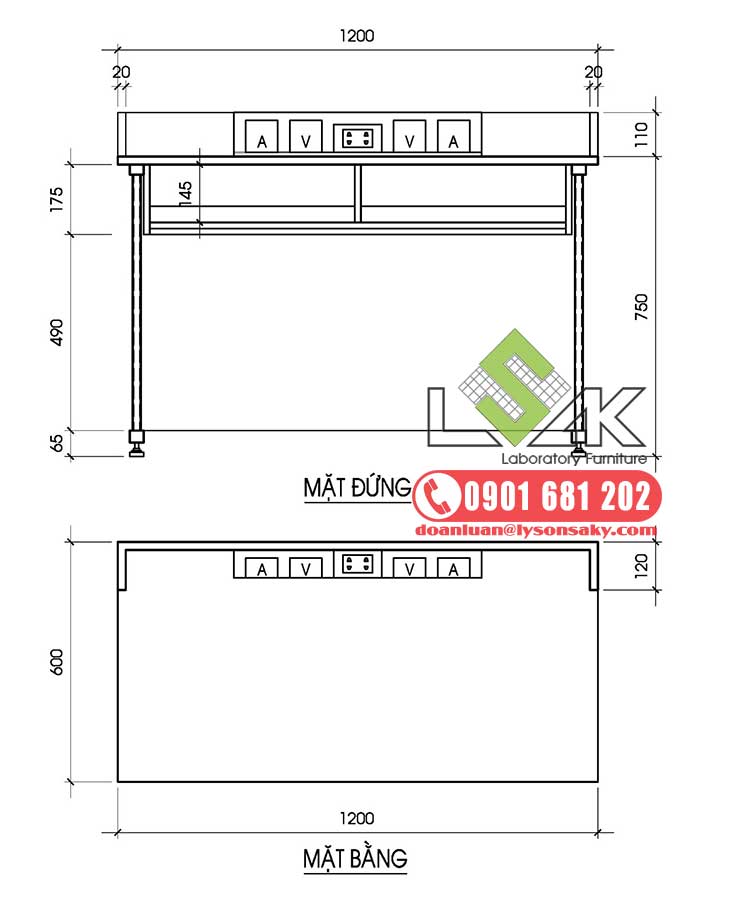 bàn thí nghiệm vật lý học sinh