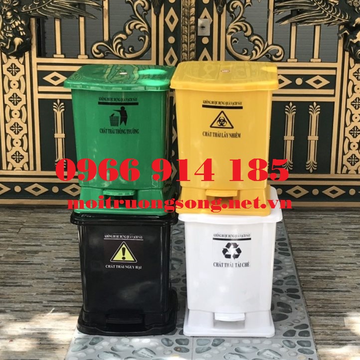 Thùng rác y tế 20l các loại màu có logo giá tại kho
