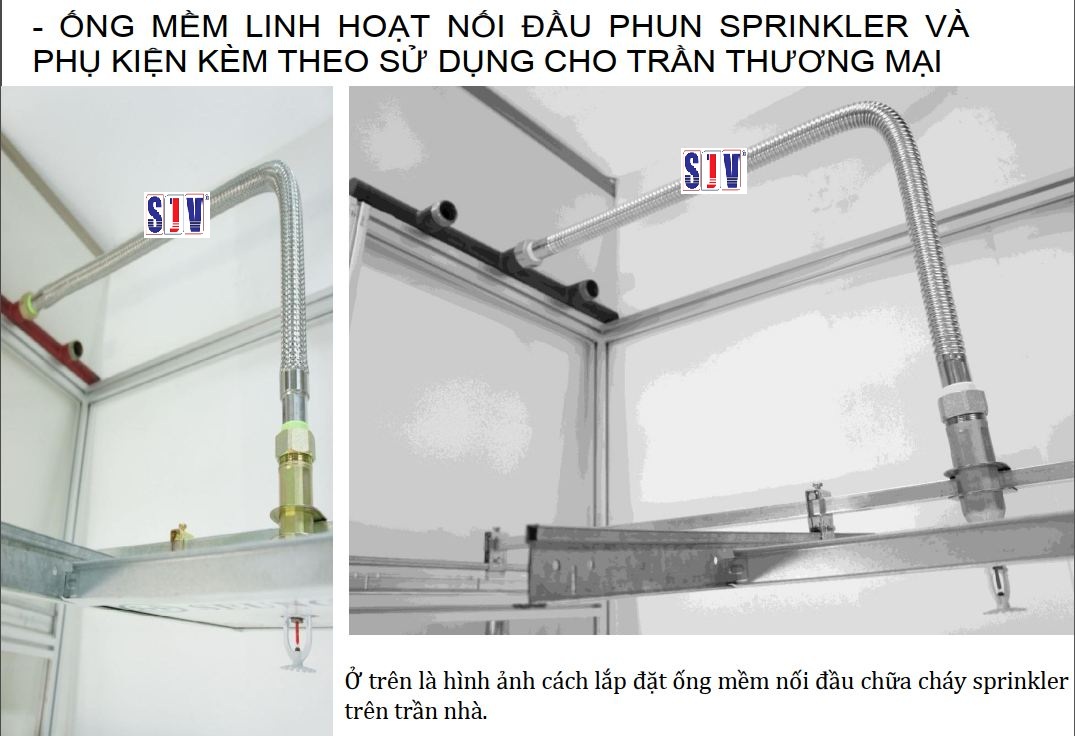 Ống mối nối mềm để gắn đầu phun chữa cháy- Sprinkler