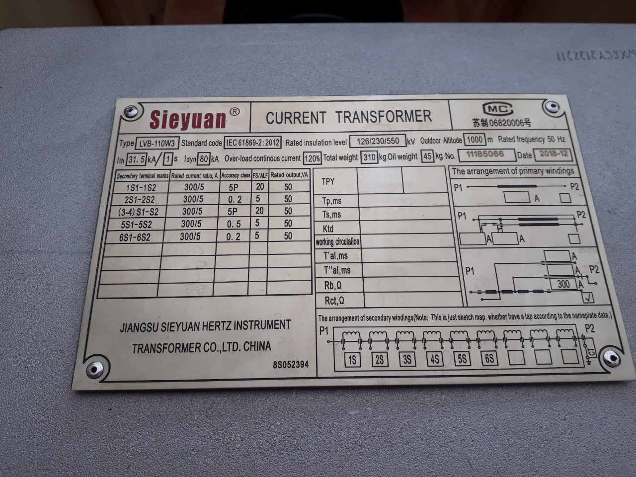 Máy biến điện áp  TU-TI  LVB-110W3
