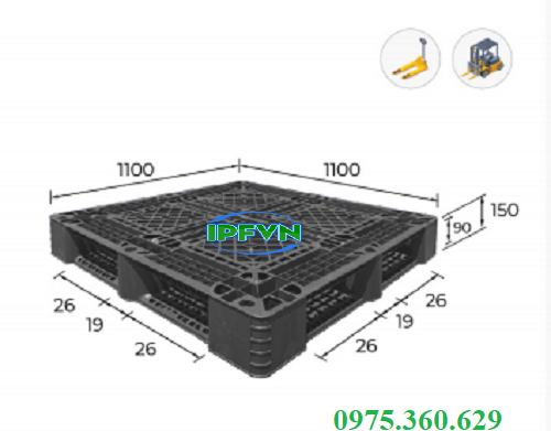 Pallet nhựa PL09-đen