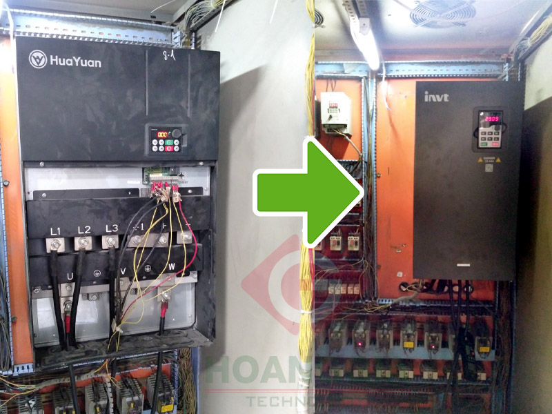 Thay thế lắp đặt biến tần INVT cho máy đùn nhựa tại xưởng tái chế hạt nhựa