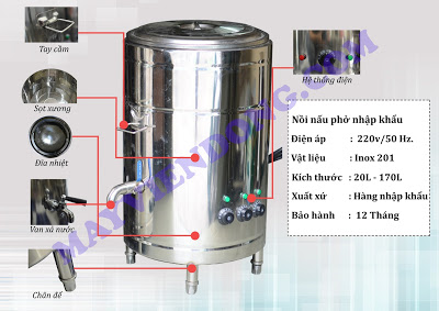 Nồi nấu phở tự động - Thiết kế