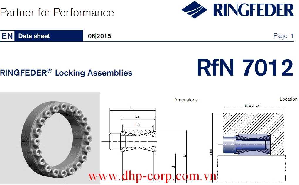 Khớp khóa trục Ringfeder RfN 7012 size 60x90