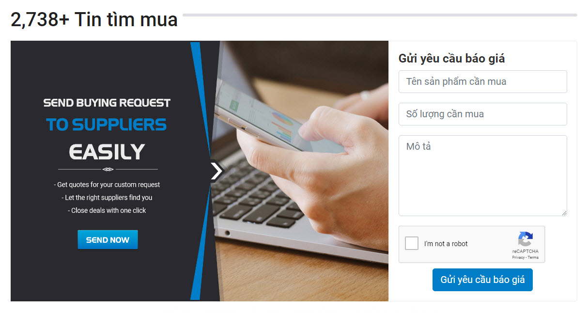 Hướng dẫn đăng thông tin sản phẩm chào mua trong quản trị gian hàng thành viên NGƯỜI MUA