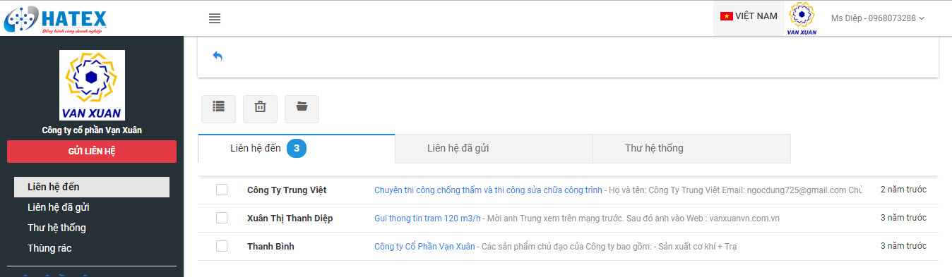 Hướng dẫn quản lý liên hệ cho thành viên NGƯỜI BÁN