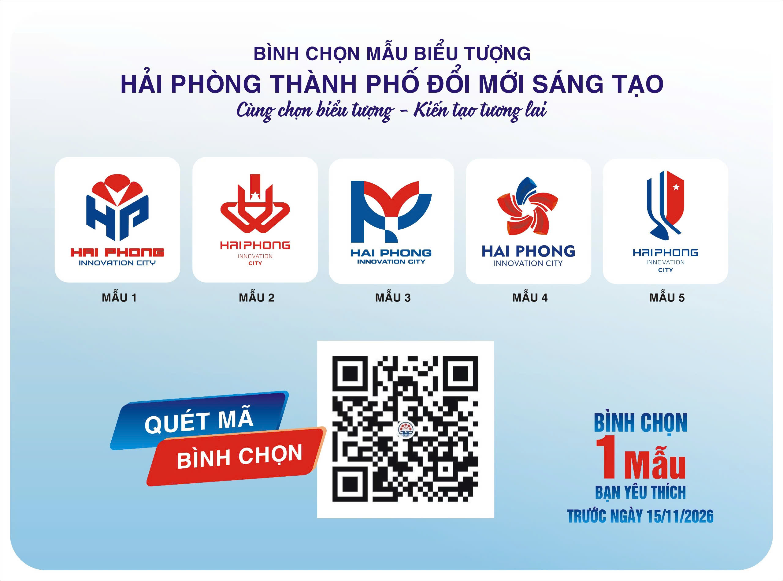 Hải Phòng lấy ý kiến công chúng lựa chọn biểu tượng thương hiệu “Thành phố Đổi mới sáng tạo”