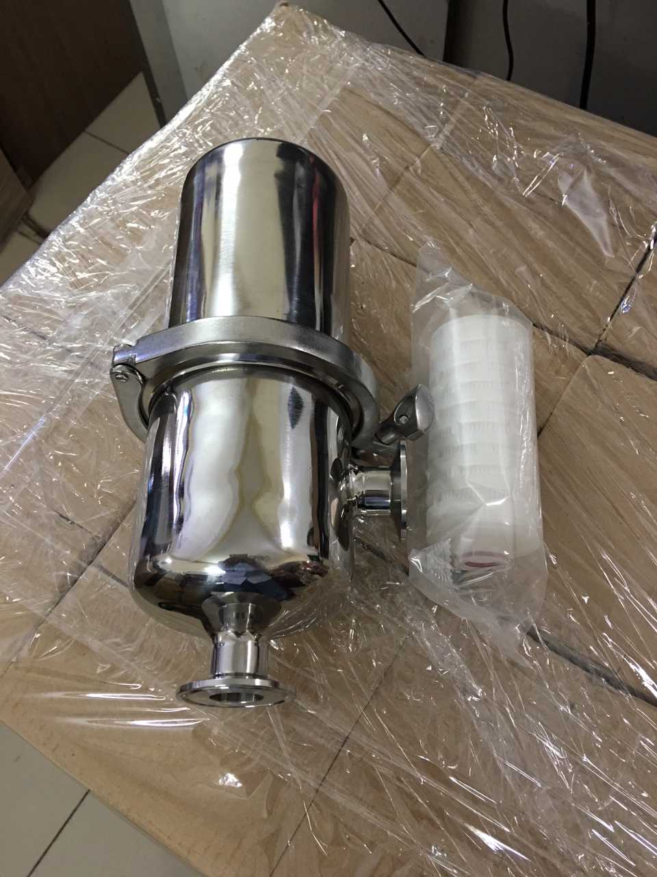 Bình inox lọc khí hơi nước 5 inch