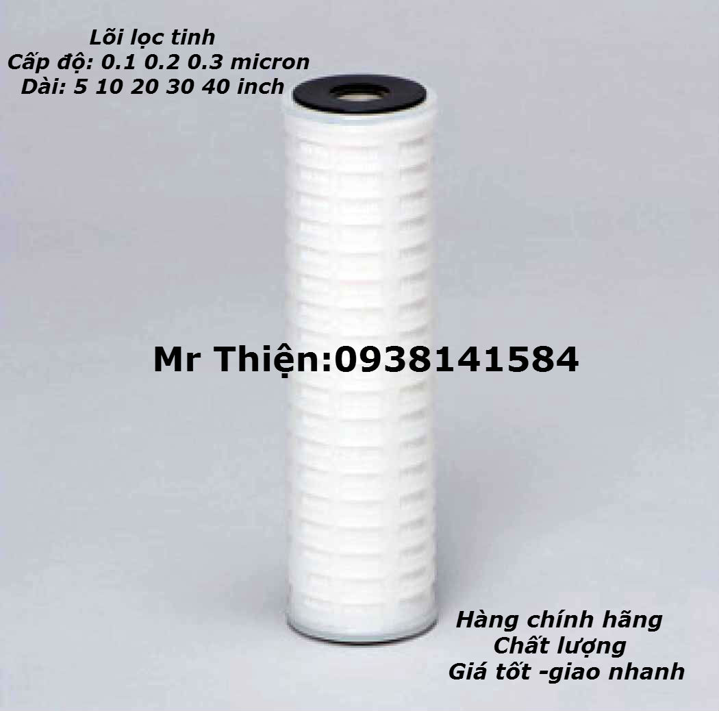 Lọc thuốc bằng lõi lọc giấy xếp 0.1 micron, lõi lọc tinh giấy xếp Hàn Quốc