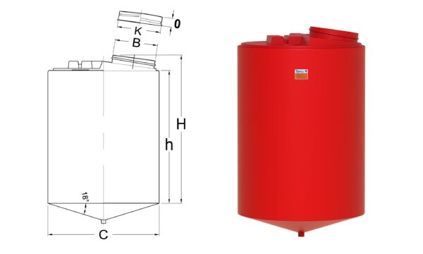 Bồn nhựa PE, HDPH Tema Pakco / CENB100E / CENB200E / CENB500E