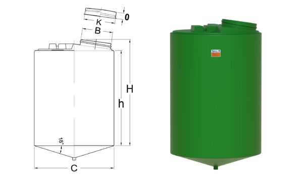 Bồn nhựa PE, HDPH Tema Pakco / CENB100E / CENB200E / CENB500E