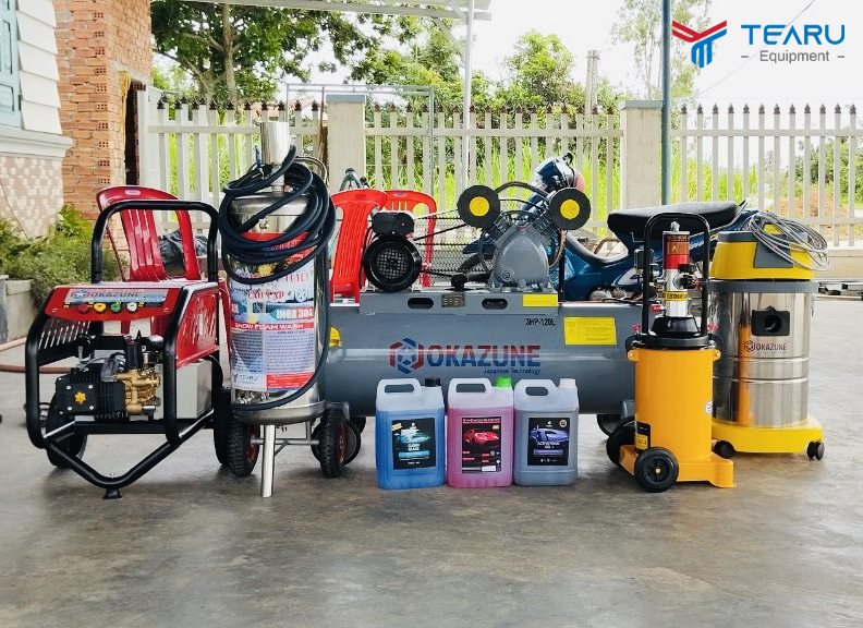 Trọn bộ thiết bị rửa xe ô tô, xe máy cơ bản