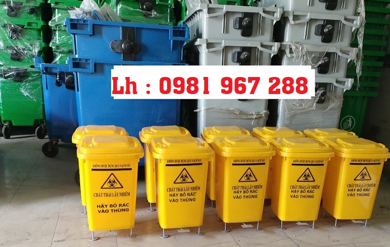 Thùng rác nhựa đạp chân 60 lít giá rẻ