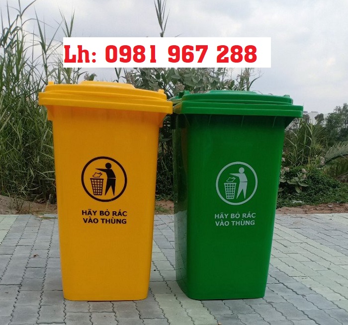Thùng rác phân loại rác thải ngoài trời 120 L