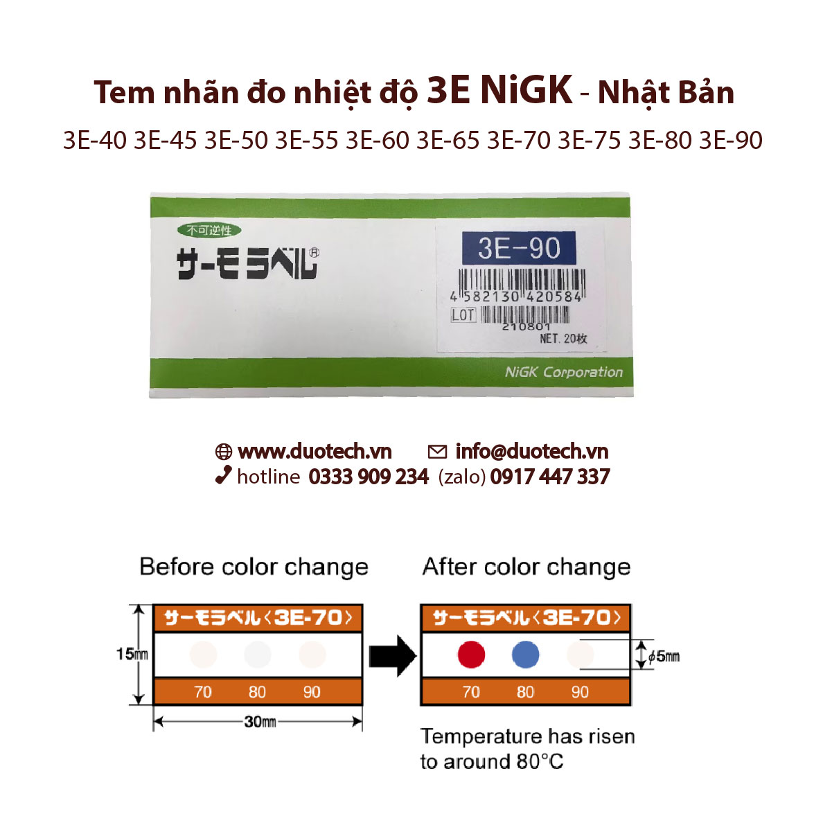 3e nigk the bao mieng giay dan nhan tem do canh bao giam sat nhiet do cao nigk 3e (tu 40 do c toi 90 do c) 3e-40 3e-45 3e-50 3e-55 3e-60 3e-65 3e-70 3e-75 3e-80 3e-90