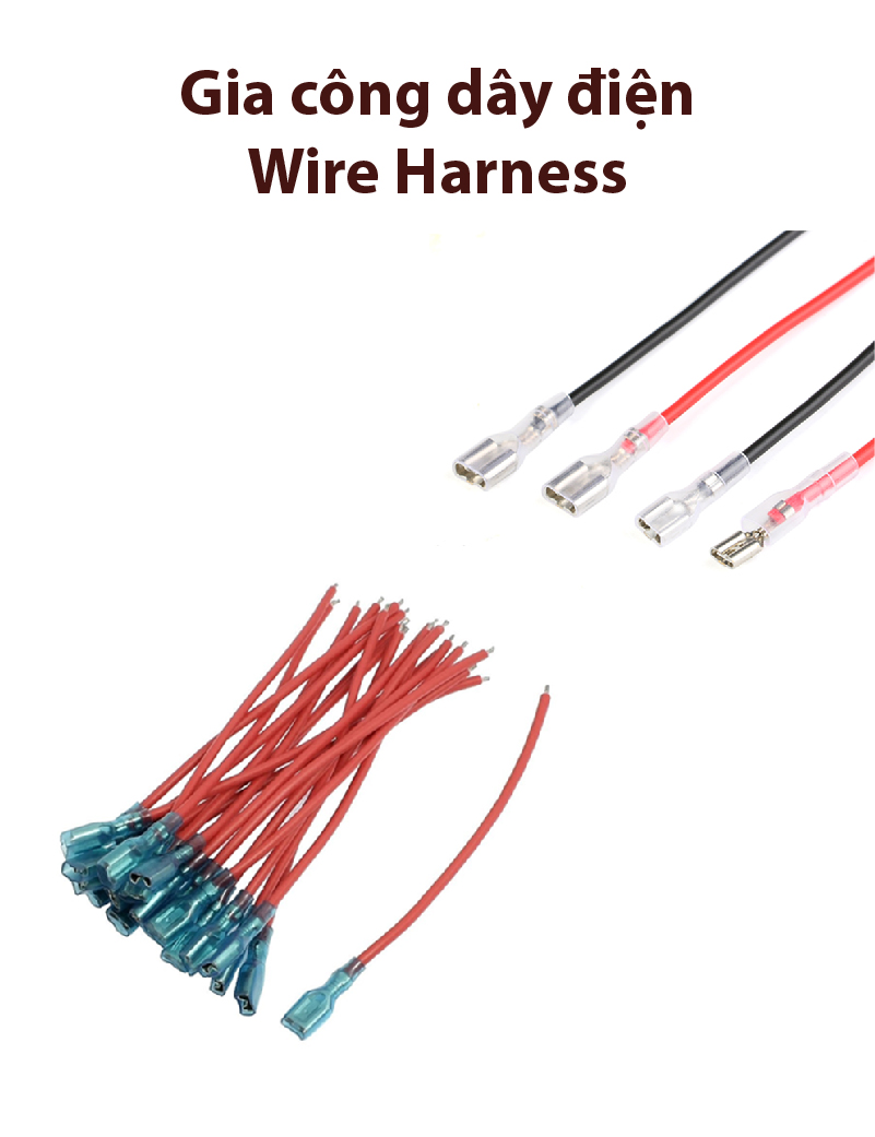 gia công dây điện wire harness bộ dây điện cho quạt sưởi, đèn sưởi hồng ngoại halogen sunhouse kangaroo mutosi rapido benny điện quang,