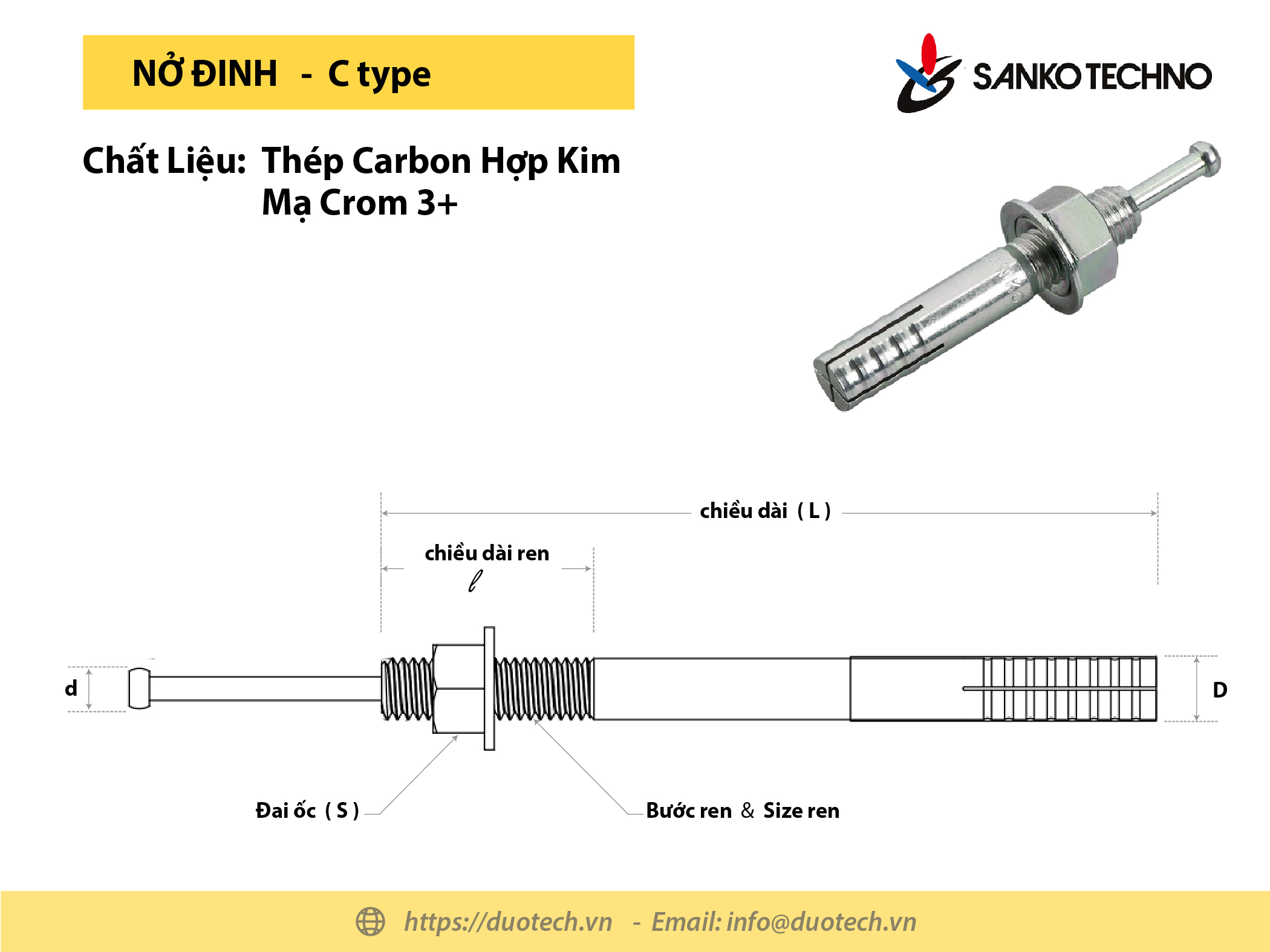 bulong tắc kê nở đóng đinh loại c - type hãng sanko nhật bản chất liệu thép mạ kẽm crom 3+ c-645 c-660 c-840 c-850 c-870 c-890 c-1050 c-1060 c-1070 c-1080 c-1090 c-1010 c-1012 c-1260 c-1270 c-1280 c-1290 c-1210 c-1212 c-1215 c-1680 c-1610 c-1610 c-1615 c-1619 c-2010 c-2013c02015 c-2019 c-2023