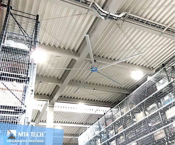 Quạt công nghiệp cánh lớn HVLS - MTA TECH 6.7m (22ft) - 3rd