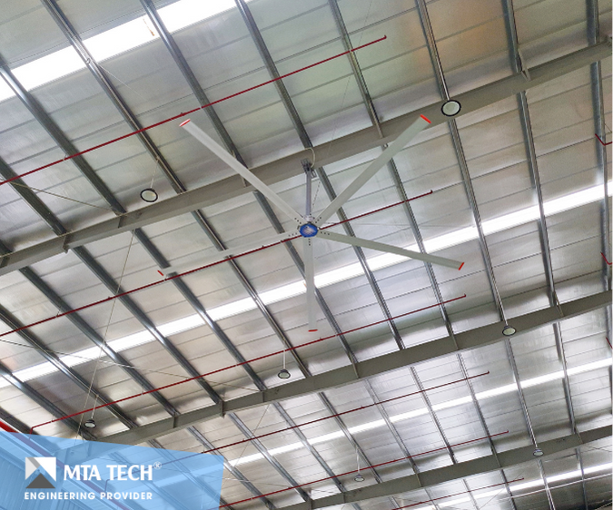 Quạt trần công nghiệp cánh lớn HVLS - MTA TECH 4.5m (15ft)