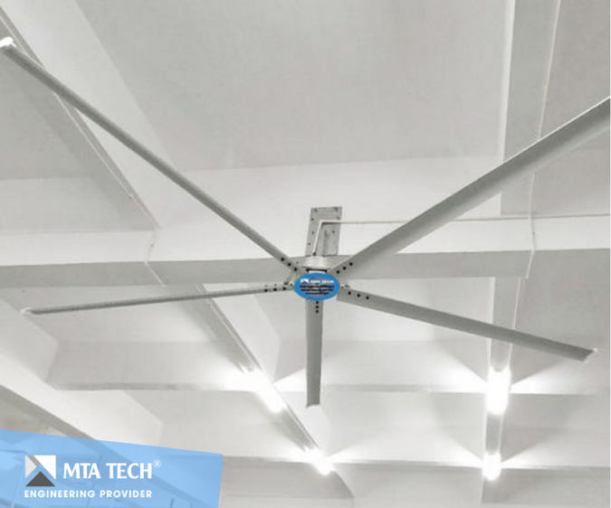 Quạt công nghiệp cánh lớn HVLS - MTA TECH 6.7m (22ft) - 3rd