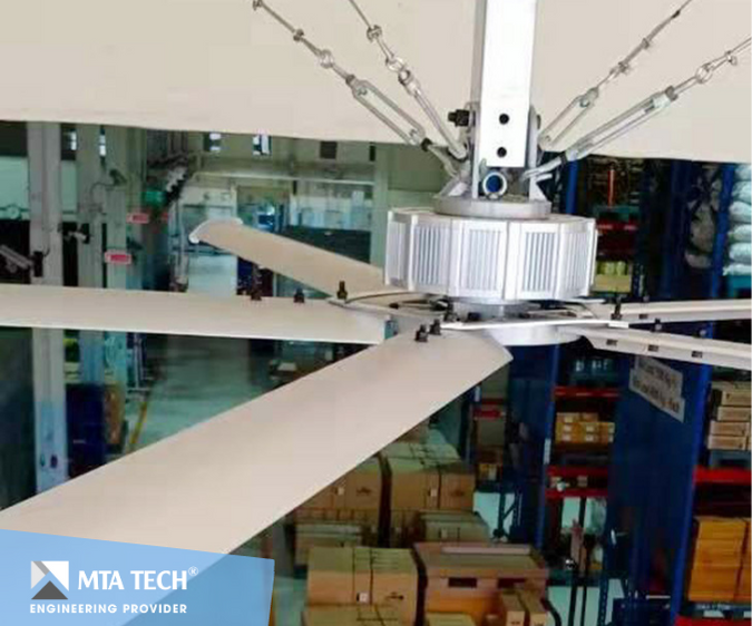 Quạt công nghiệp cánh lớn HVLS 6.2m (20ft) - MTA Tech
