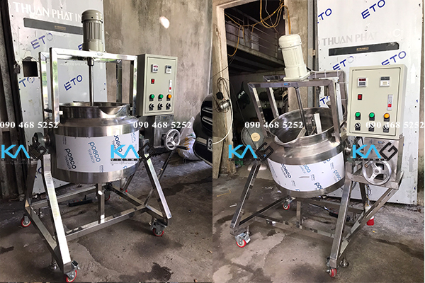 Nồi cô đặc đảo nghiêng 90° gia nhiệt dầu