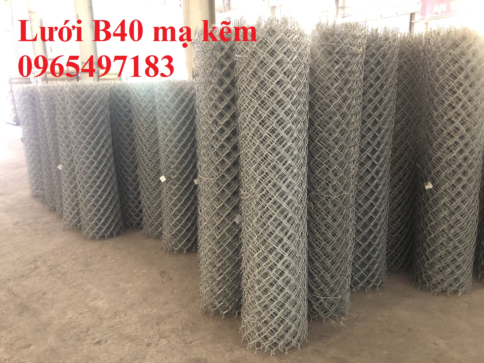 Lưới B40 mạ kẽm khổ 1m, 1.2m, 1.5m, 1.8m, 2.4m
