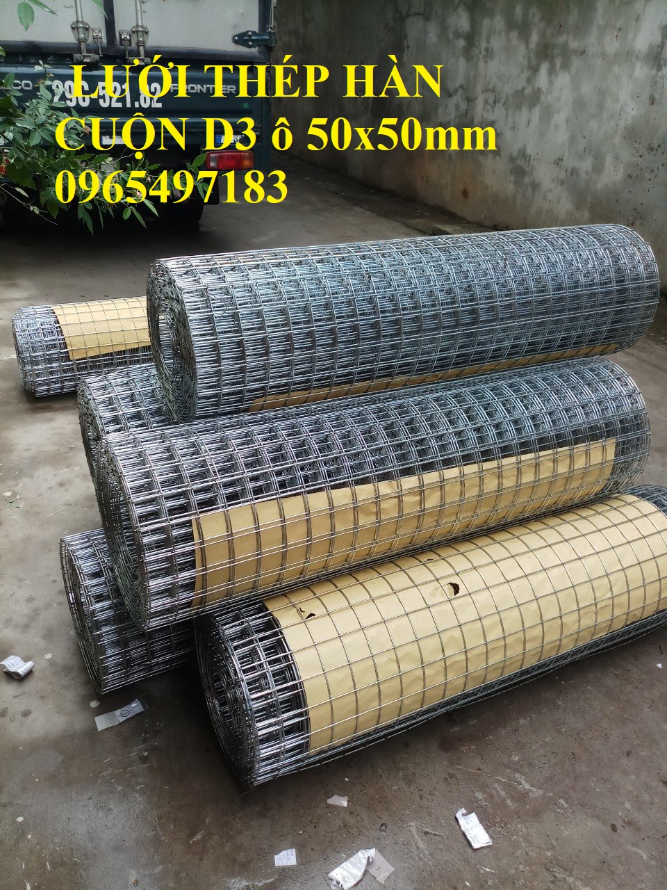 Lưới thép hand D3 ô 50x50mm dạng cuộn khổ 1m, 1.2m, 1.5m
