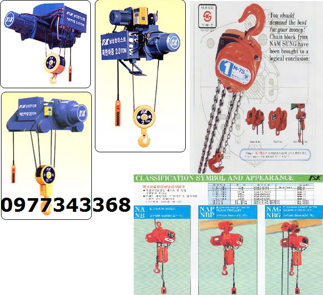 Palang cáp điện NAMSUNG- Hàn Quốc 1 tấn, 2 tấn, 3 tấn, 5 tấn