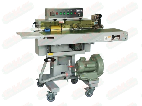Máy hàn miệng bao liên tục dạng nằm có hút khí