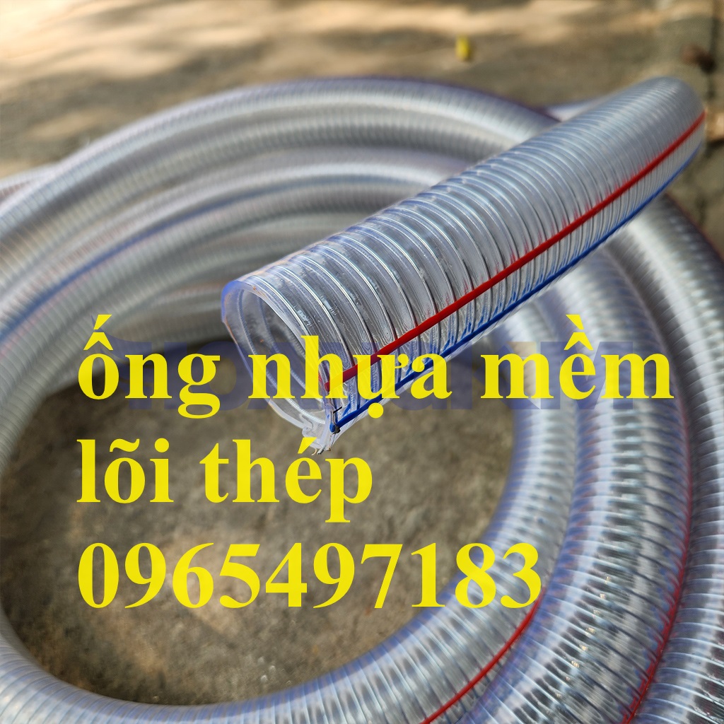 Ống nhựa mềm lõi thép, ống nhựa mềm xoắn kẽm phi 13 - phi 200