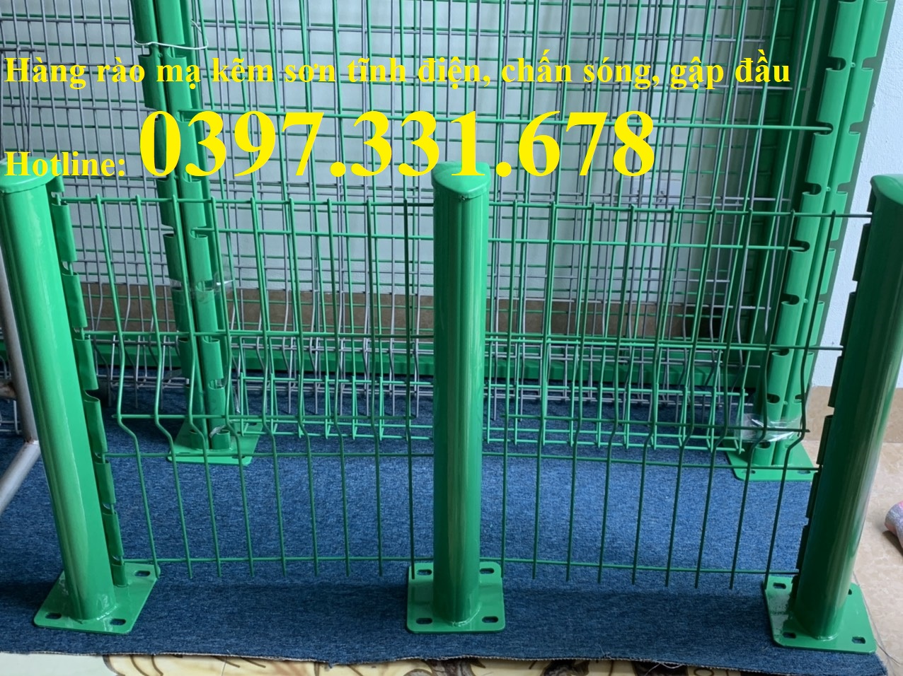 Hàng rào lưới thép, hàng rào lưới thép sơn tĩnh điện phi 5 ô 50x100 sản xuất theo yêu cầu