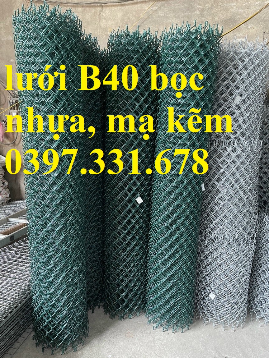 Lưới B40, lưới B40 bọc nhựa khổ 1m; 1.2m; 1.5m; 1.8m; 2m; 2.2m; 2.4m hàng sẵn kho