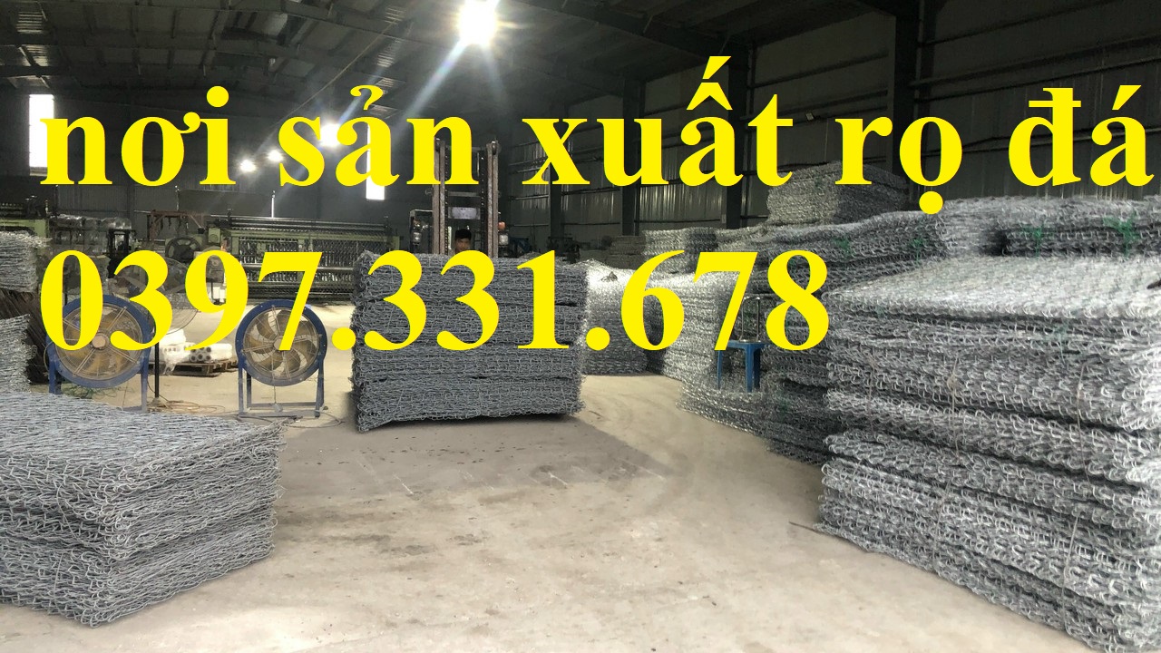 Rọ đá mạ kẽm 2x1x1mm, rọ đá bọc nhựa PVC