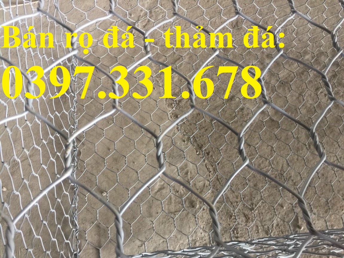 Rọ đá mạ kẽm 2x1x1mm, rọ đá bọc nhựa PVC
