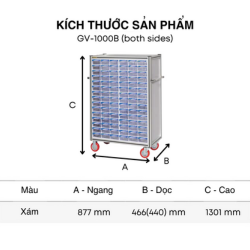 Tủ đựng linh kiện điện tử 180 ngăn Hàn Quốc GV-1000B
