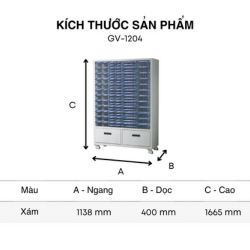 Tủ linh kiện điện tử 108 ngăn Hàn Quốc GV-1204