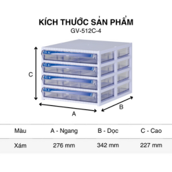 Tủ đựng linh kiện Hàn Quốc GV 512C-4