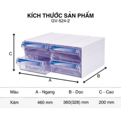 Hộp đựng linh kiện điện tử lắp ghép Hàn Quốc GV 524-2