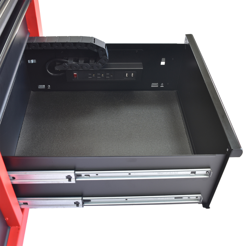 Tủ dụng cụ CSPS 142cm - 10 hộc kéo màu đỏ đen