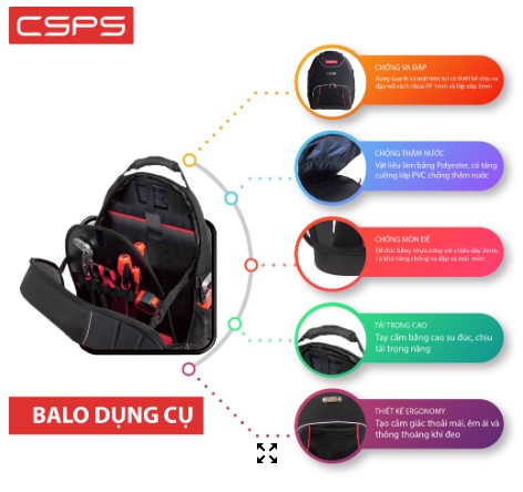 Balo đựng đồ nghề 37cm