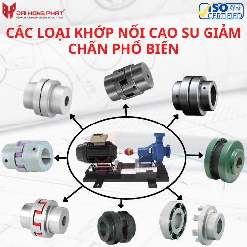 Các loại khớp nối cao su giảm chấn phổ biến